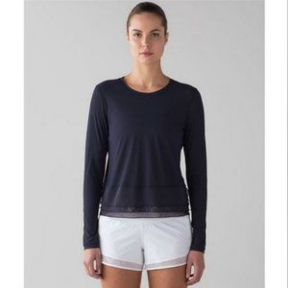 lululemon athletica Tops - Lululemon Navy Long Sleeve Crop